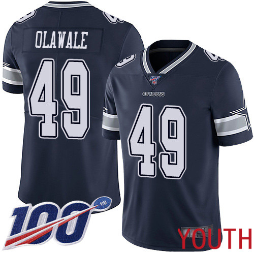 Youth Dallas Cowboys Limited Navy Blue Jamize Olawale Home #49 100th Season Vapor Untouchable NFL Jersey->women nfl jersey->Women Jersey